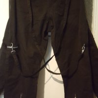 Макси ROYAL BONES TRIPP Bondage сайбър пънк, фетиш, готик панталон-катарами, тиранти, снимка 1 - Панталони - 35728985