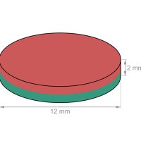 12x2mm неодимов МАГНИТ N52, Neodymium magnet NdFeB magnit, снимка 3 - Други машини и части - 40794203