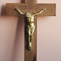 Старинен католически кръст , снимка 1 - Антикварни и старинни предмети - 41950083