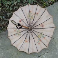 Стар дамски чадър за слънце,1900-1920г, снимка 13 - Антикварни и старинни предмети - 35815045