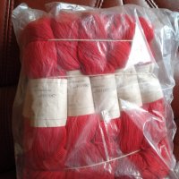Червена прежда 100% памук, снимка 2 - Други - 39217574