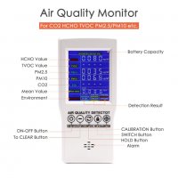 Монитор за качеството на въздуха за CO2, формалдехид, TVOC, PM2.5 / PM10, снимка 5 - Друга електроника - 34195332