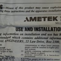 манометър Ametek Ansi B401 Ø42 200kPa, снимка 7 - Резервни части за машини - 36001669