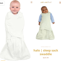 Чувал за повиване 0-3 месеца HALO Sleepsack Swaddle, снимка 4 - Спални чували за бебета и деца - 44616365