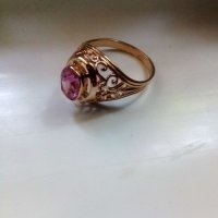 Руски  златен пръстен ажур 583 СССР, снимка 1 - Пръстени - 41831386