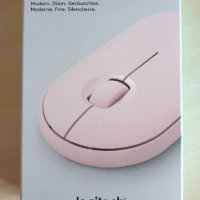 Мишка Logitech - Pebble M350, оптична, 1000 dpi, безжична, розова, снимка 5 - Клавиатури и мишки - 36424148