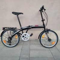 Продавам колела внос от Германия двойно сгъваем велосипед  BLACK PRO BIKE 20 цола, снимка 1 - Велосипеди - 39675186