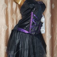 Party 44-46 Черна рокля с кожен змийски принт , снимка 6 - Рокли - 35848568