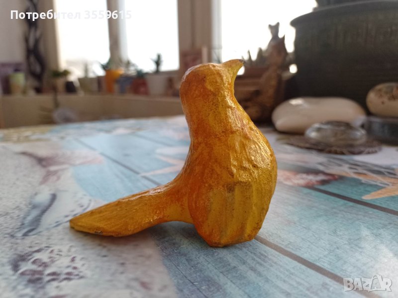 дървена статуетка на птица от Финландия, снимка 1
