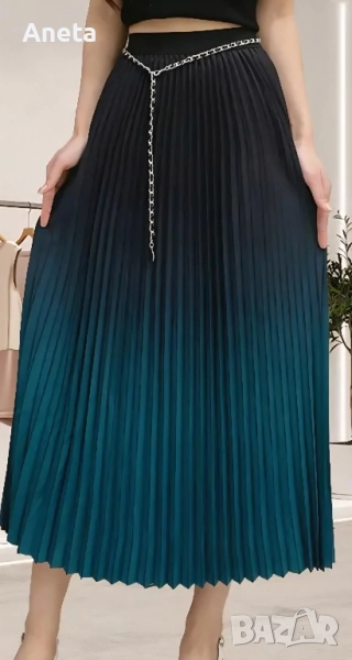 Градиентна плисирана пола, снимка 1