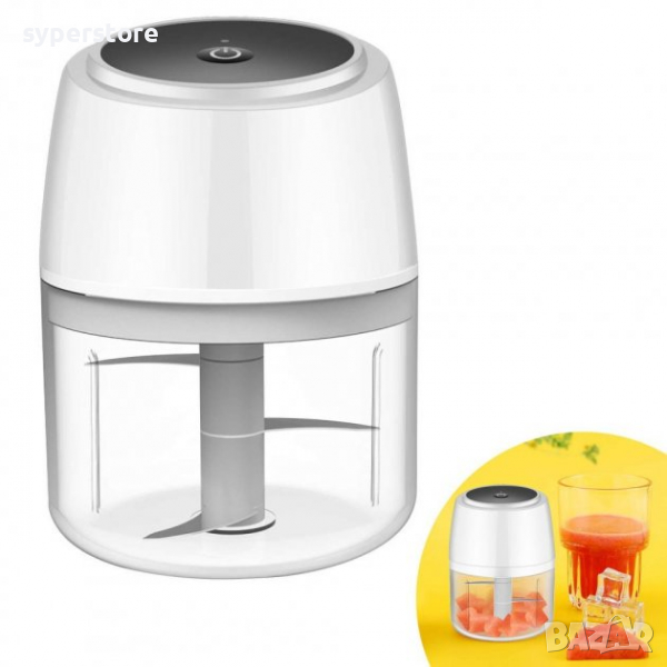 Чопър, Пасатор мини кухненски чопър с вградена батерия Digital One SP00343 преносим бял, снимка 1