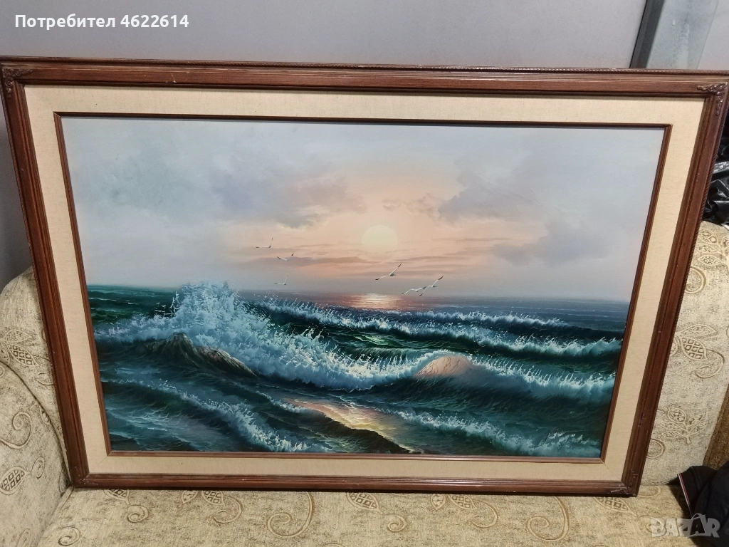 КРАСИВА АВТОРСКА КАРТИНА МАСЛЕНИ БОИ ВЪРХУ ПЛАТНО , снимка 1