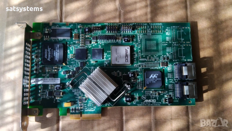 3ware AMCC 9590SE-8/12/16ML PCI-Express 8 Port SATA2/SAS RAID Controller Card, снимка 1