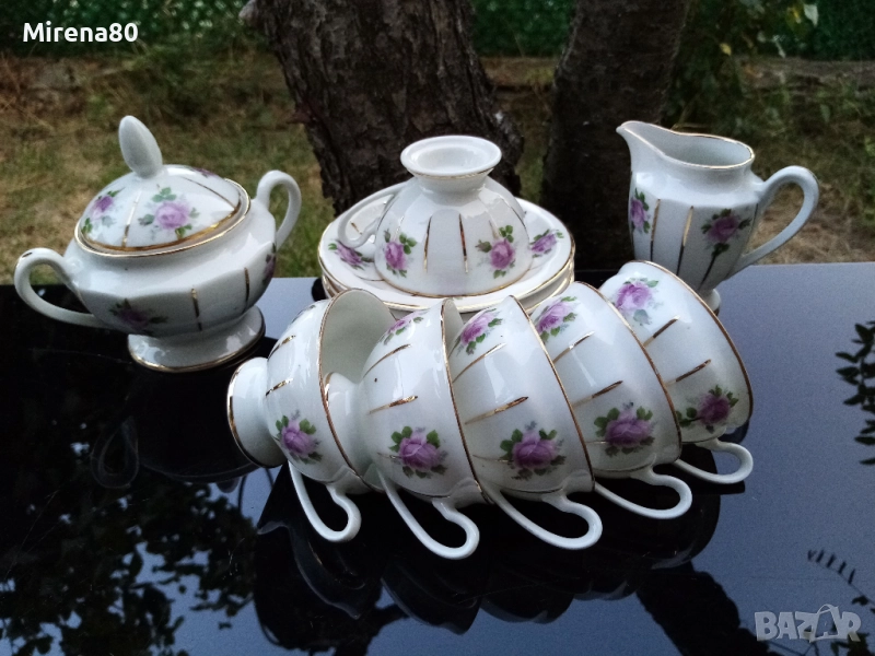 Красив сервиз за кафе - костен порцелан, снимка 1