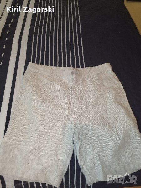 Мъжки Къси гащи Zara, Лен, размер L, снимка 1