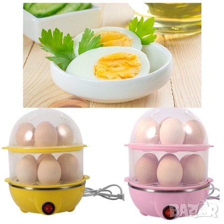 Супер цена! Иновативна Яйцеварка на два етажа за 14 яйца Egg Cooker, снимка 1