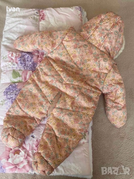 Сет 3ЧАСТИ - Космонавт 0-3м. George+ Одеало с цип+ зимна шапка, снимка 1