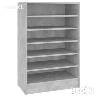 vidaXL Шкаф за обувки, бетонно сив, 60x35x92 см, ПДЧ(SKU:808931, снимка 1