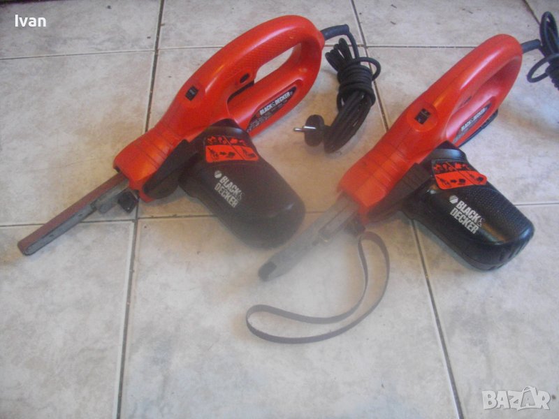 Black Decker KA293E-Английски Мини Лентов Шлайф-Ел.Пила-350 W-ОТЛИЧЕН-Шлайфане Труднодостъпни Места, снимка 1