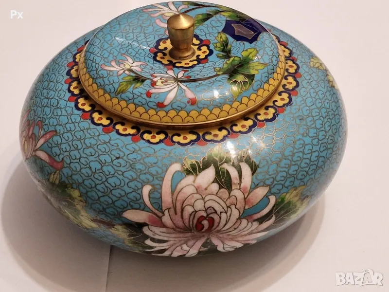 Купа с Капак от клоазон, снимка 1