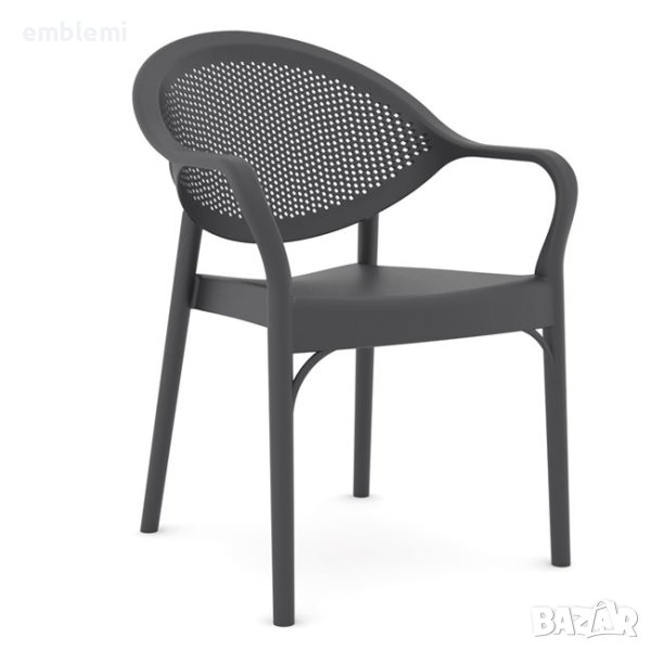 Стол трапезен градински ALBA черен, снимка 1