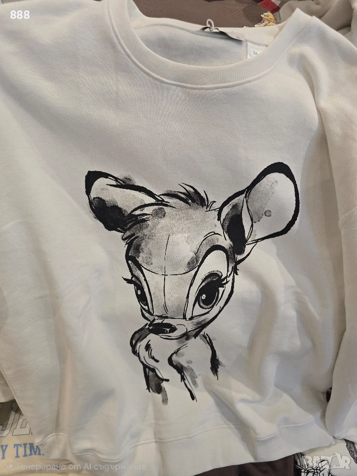 дамски блузи и суичъри суитшърти Bambi  мечо пух, снимка 1