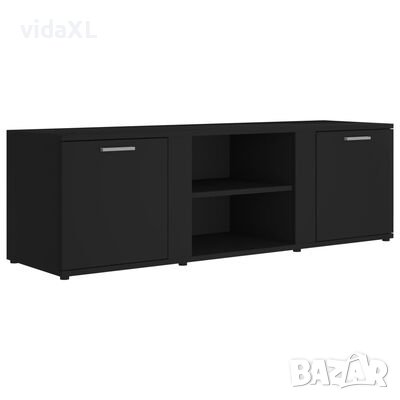 vidaXL ТВ шкаф, черен, 120x34x37 см, ПДЧ(SKU:801162, снимка 1