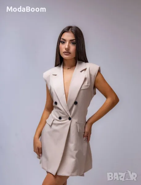 Сива къса дамска рокля , снимка 1