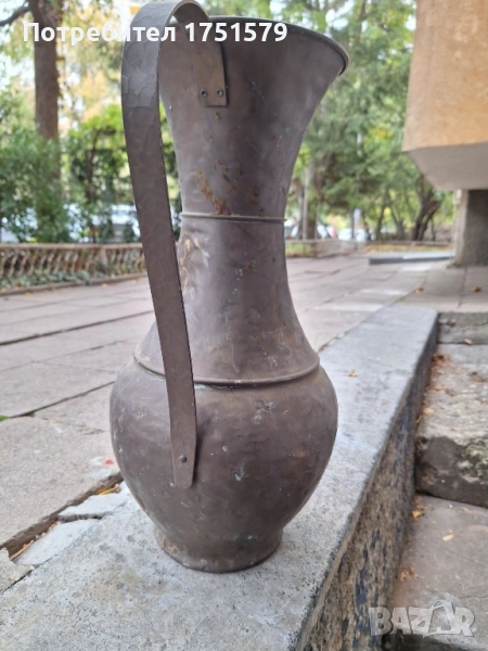 Старинна ваза от месинг, снимка 1