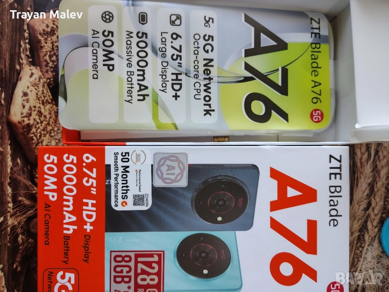 Гаранционен смартфон ZTE Bleid А76 4+4/128, снимка 1