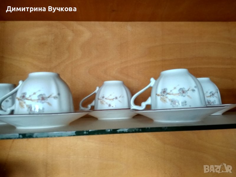 12 Керамика чаши за чай/кафе с чинийки, снимка 1