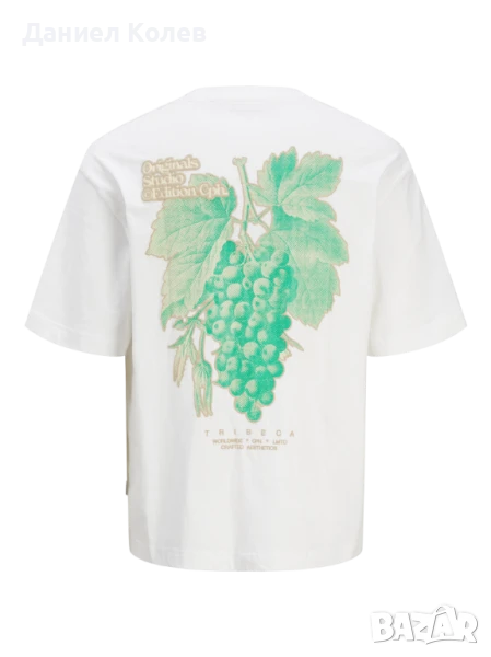 Mъжка бяла тениска Jack & Jones Relaxed Fit - Чисто нова!, снимка 1