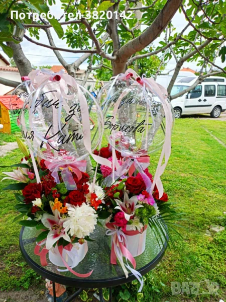 Персонализирани кутии с естествени цветя , снимка 1