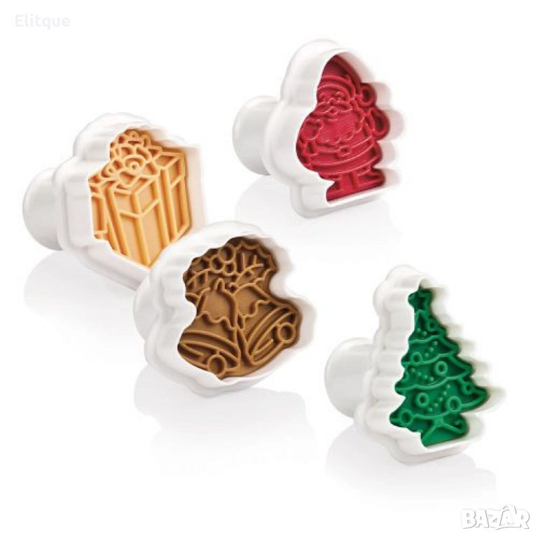 Комплект коледни форми за сладки, 4 броя, снимка 1