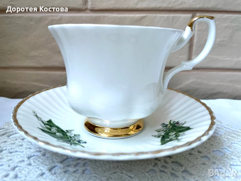 ROYAL ALBERT Красив смесен двоен комплект за чай от Англия, снимка 1