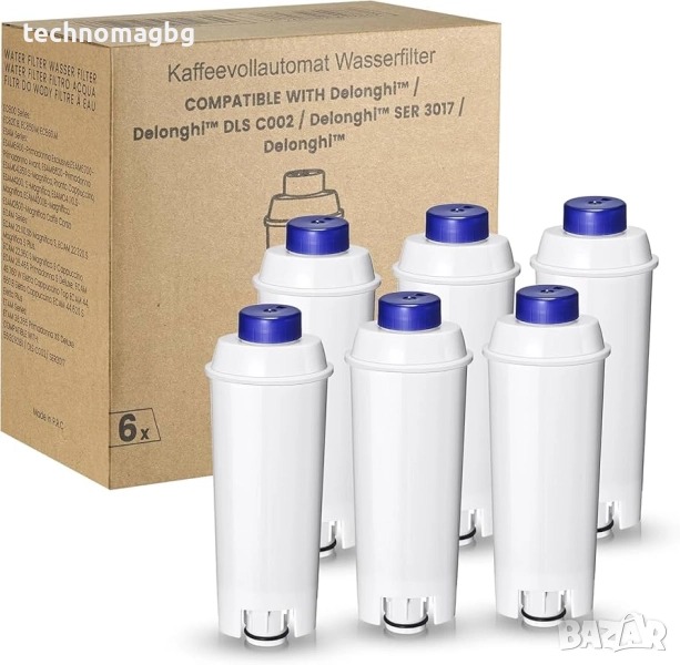Водни филтри Mutital за кафе машини De'Longhi - 6 бр., снимка 1
