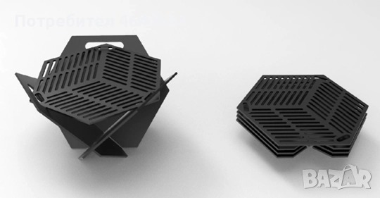 Преносим барбекю-огън, снимка 1