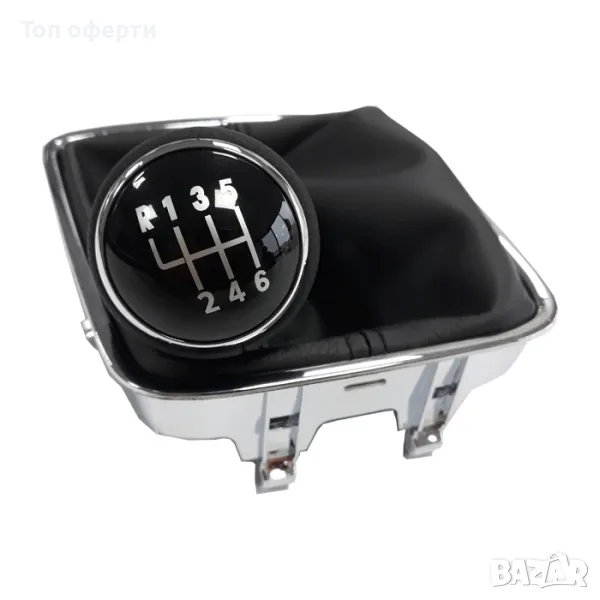 Топка за скоростен лост с маншон съвместима с VW  Seat с 6 скорости - черен конец, снимка 1