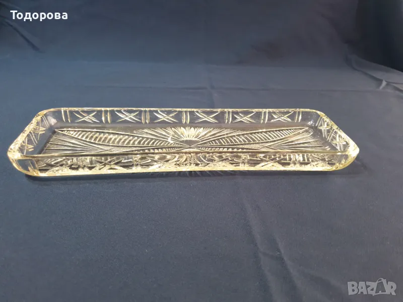 Кристален поднос -плато, снимка 1