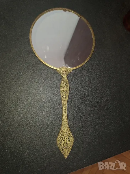 френско старо бронзово vintage огледало , снимка 1