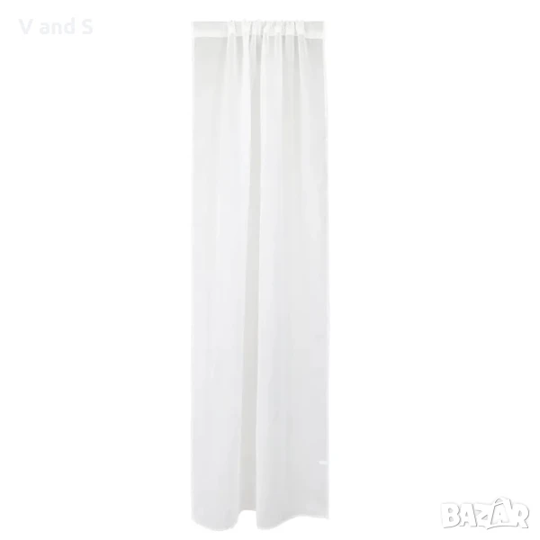 Памучни и ленени блестящи завеси за прозорец с фина текстура, воал за хол, спалня – 100 x 200 см (1 , снимка 1