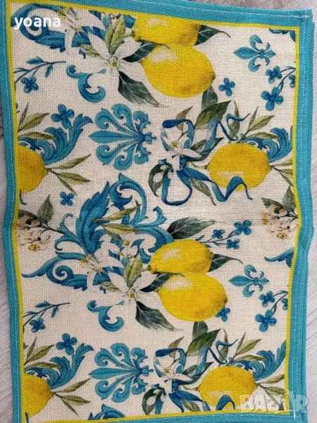 4 броя лимонени постелки за маса / подложки, снимка 1