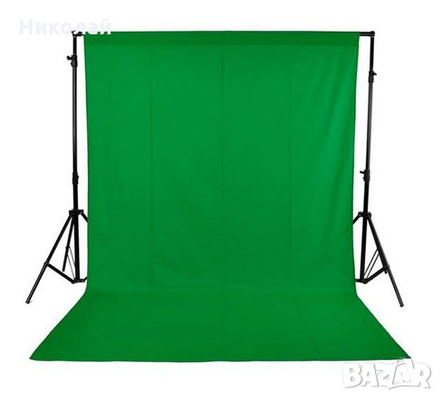 Зелен екран за фото и видео ефекти , зелен фон 1.6 х 2 м. , снимка 1