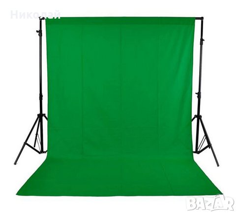 Зелен екран за фото и видео ефекти , зелен фон 1.6 х 2 м. , снимка 1