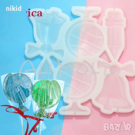 Училище глобус молив камбана силиконов молд форма близалки pops cakes Lollipop Pop Cake Попскейк, снимка 1