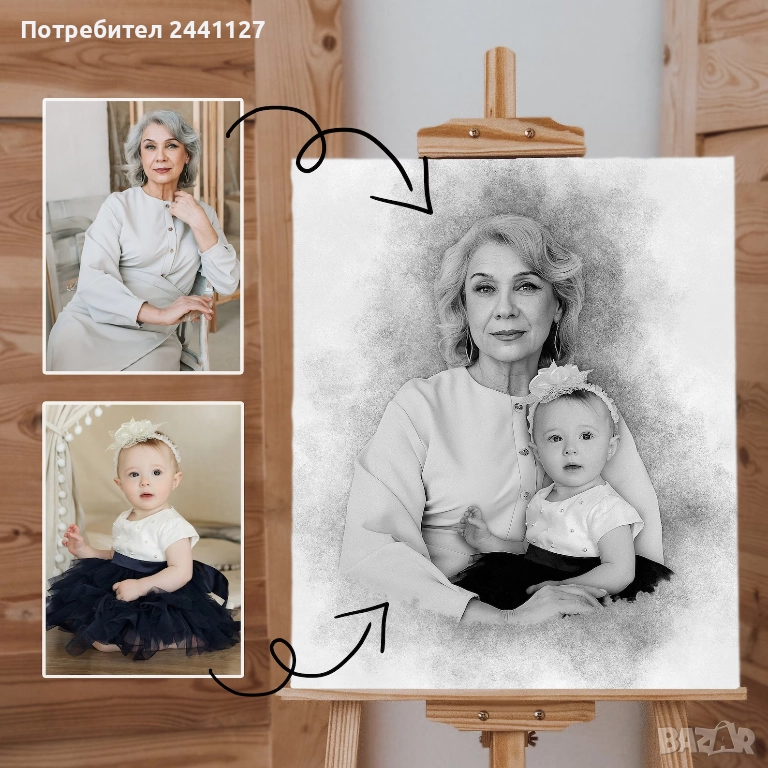 Художествен портрет по снимка – спомен за цял живот, снимка 1