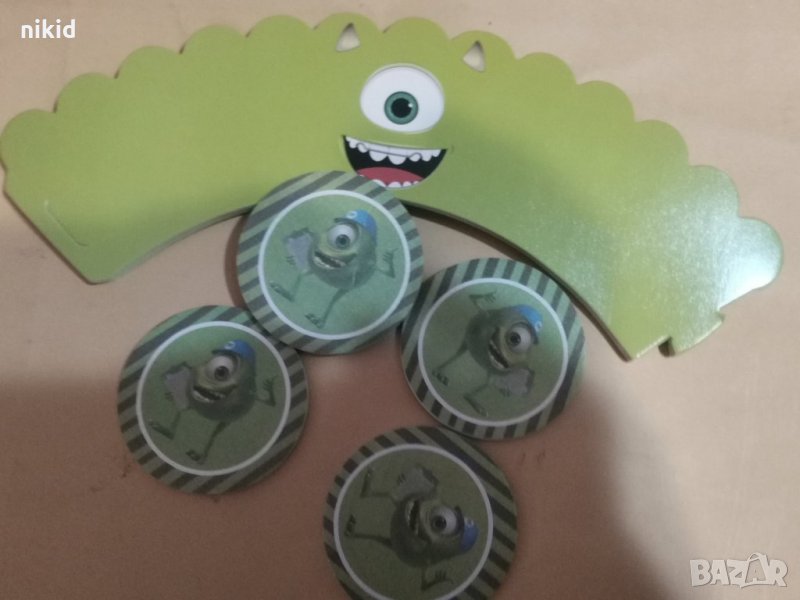 Университет за таласъми Monsters 12 бр топери и кошнички украса декорация за мъфини кексчета парти, снимка 1