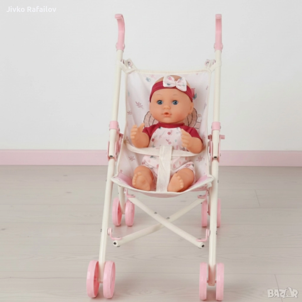 Комплект от 16 части с бебе, количка и аксесоари – Идеален коледен подарък за малки принцеси, снимка 1