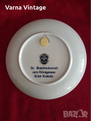 Колекционерска порцеланова коледна чиния WEINNACHTEN 1985. St. Bartholomä Германия., снимка 2 - Колекции - 49855369