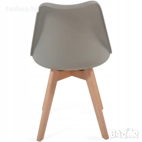 Трапезен стол 2 броя комплект сиви MIADOMODO, снимка 3 - Столове - 53775839